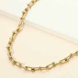 Stainless Steel Industrial Link Chain Necklace