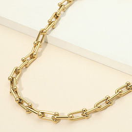 Stainless Steel Industrial Link Chain Necklace