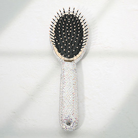 Rhinestone Studded Paddle Hair Brush
