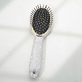 Rhinestone Studded Paddle Hair Brush
