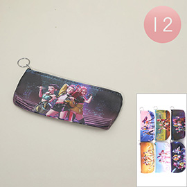 12PCS - Kpop Demon Hunters HUNTRIX Character Printed Pencil Cases