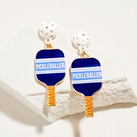 PICKLEBALLER Pickleball Paddle Dangle Earrings