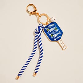 Sardine Pickleball Paddle Knot Strap Keychain Bag Charm