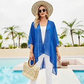 Lightweight Open Front Beach Cover Up Kimono Poncho