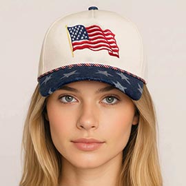 American USA Flag Embroidered Patriotic Star Baseball Cap