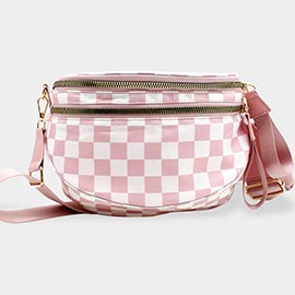 Checkered Pattern Crossbody Bag