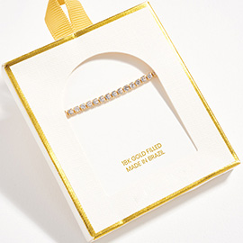 18K Gold Filled Classic CZ Tennis Chain Bracelet