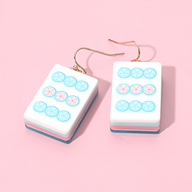 Mahjong Tile Drop Earrings
