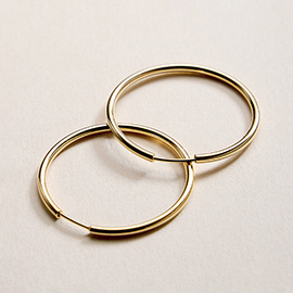 18K Gold Filled Classic Thin hoop Earrings