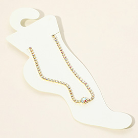 Rhinestone Cluster Evening Anklet