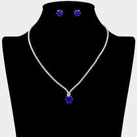 CZ Heart Stone Cluster Pendant Accent RHinestone Pave Necklace