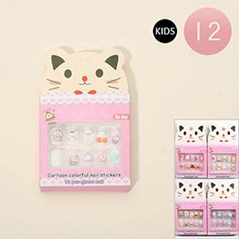 12PCS - Kids Press On Nail Set