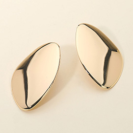 Sculptural Metal Clip On Statement Earrings
