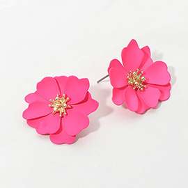 Layered Petal Flower Earrings
