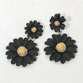 Double Floral Drop Earrings