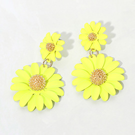Double Floral Drop Earrings