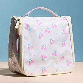 Cherry Pattern Print Multi Purpose Travel Organizer Bag
