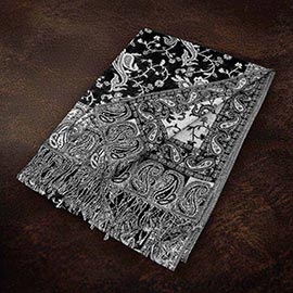 Paisley Pattern Fringe Pashmina Reversible Scarf Shawl