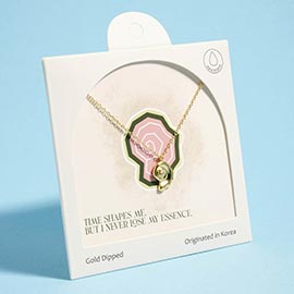 Gold Dipped Spiral Shell Pendant Necklace