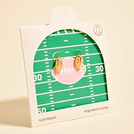 Gold Dipped Football Stud Earrings