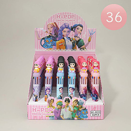 36PCS - Kpop Demon Hunters Character Multi-ink Ball Pens