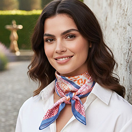 Abstract Leopard Print Square Bandana Scarf