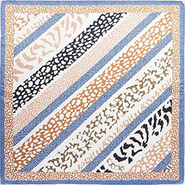 Abstract Leopard Print Square Bandana Scarf