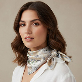 Abstract Garden Print Square Bandana Scarf